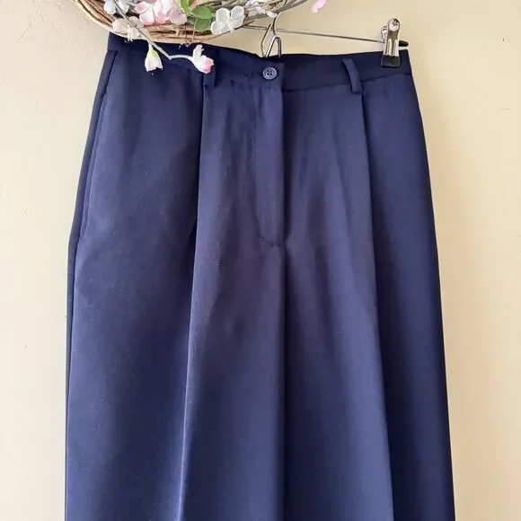 Villager Liz Claiborne Slacks Navy Blue Career Suit Essentials Pants sz 6 New - Picture 3 of 7